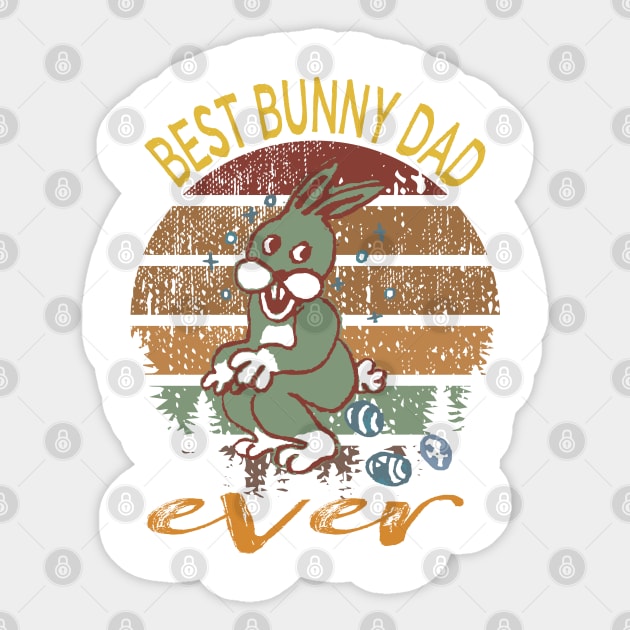 best bunny dad ever Sticker by lazykitty